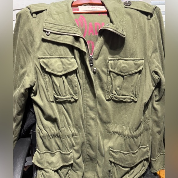 🪖 Edgy Vintage GAP Red Inspired Green Military Jacket - Ladies XL 🪖 - Picture 4 of 14